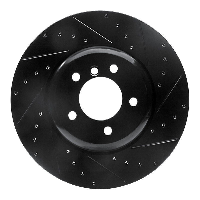 BMW 650I Convertible Brake Rotor (1) - Front Right - R1 Concepts - Drilled & Slotted - Black - `04-`10 BMW 650I Convertible Brake Rotor (1) - Front Right - R1 Concepts - Drilled & Slotted - Black - `04-`10